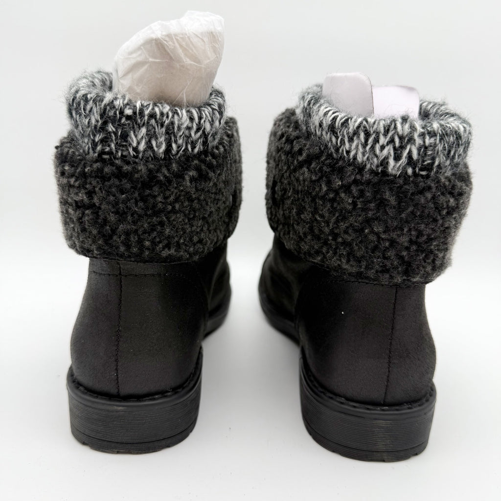 Cliffs by White Mountain Womens Duena Ankle Booties US 8.5 M Black Knit NIB