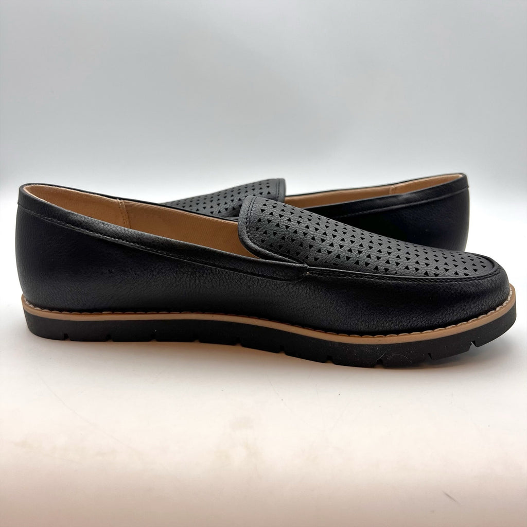 LifeStride Womens Urban 2 Slip-On Loafers Size 9 Black Vegan Leather NIB