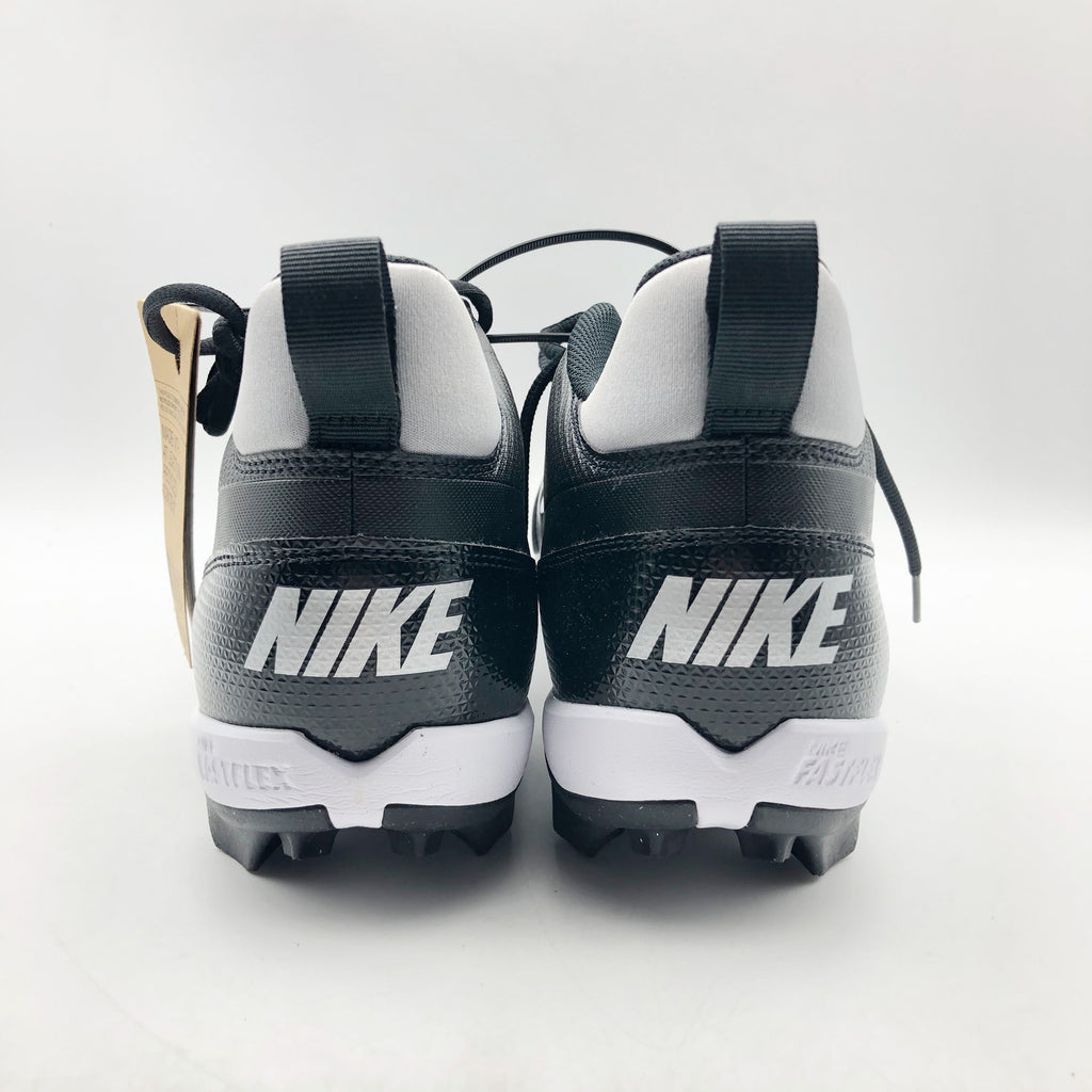 Nike Men's Alpha Menace 4 Shark Football Cleats 12 WIDE Black Grey White NWOB