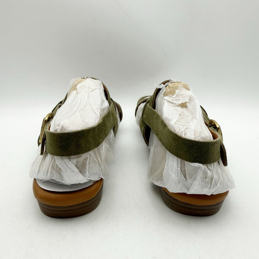 Franco Sarto Womens Gia Sandals US 6 M EU 36 Green Suede NWOB