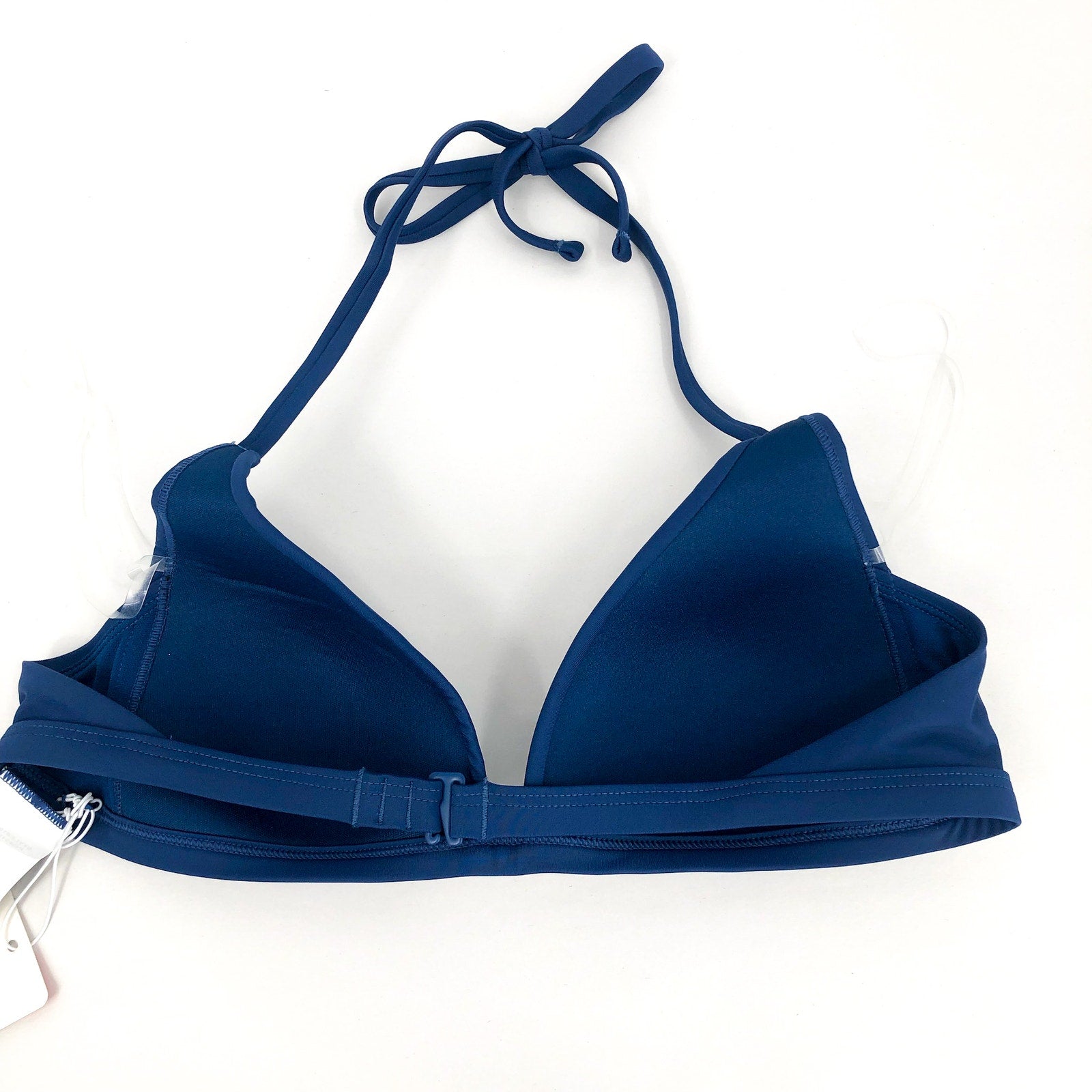 PRANA Women's Lexie Halter Bikini Top Medium Blue Belize UPF 50+ NWT