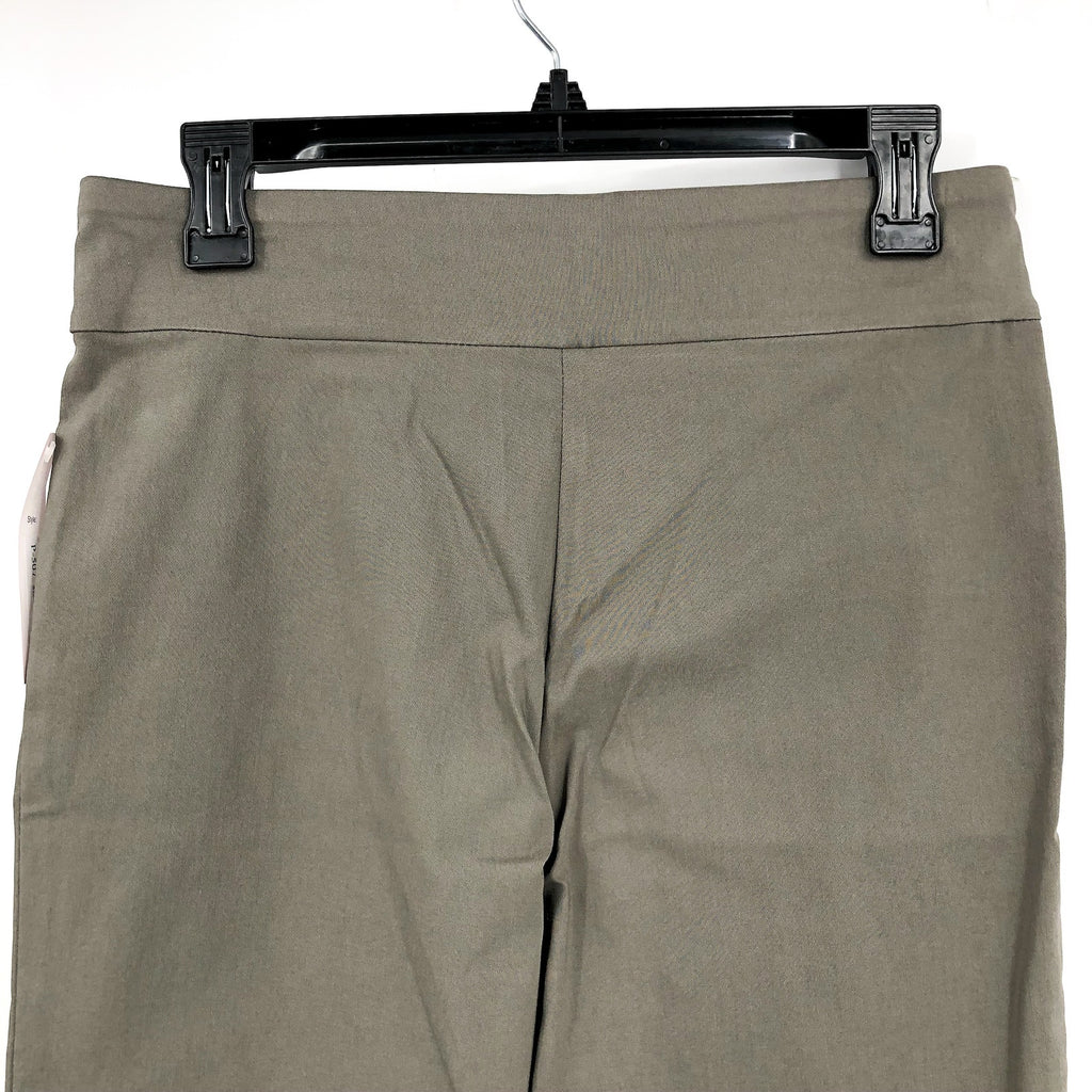 KRAZY LARRY Women's Pull-On Ankle Pants Size 6 Green Olive High Rise Stretch NWT