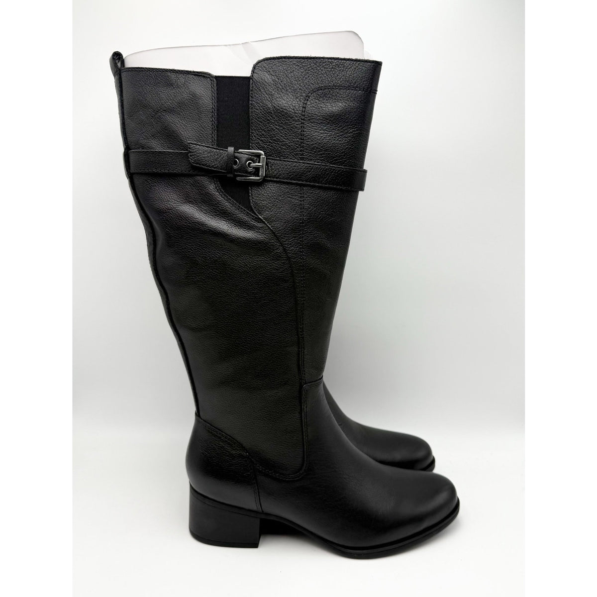 Naturalizer Womens Kenna Knee High Boots Size 9 M XWIDE CALF Black Leather NIB