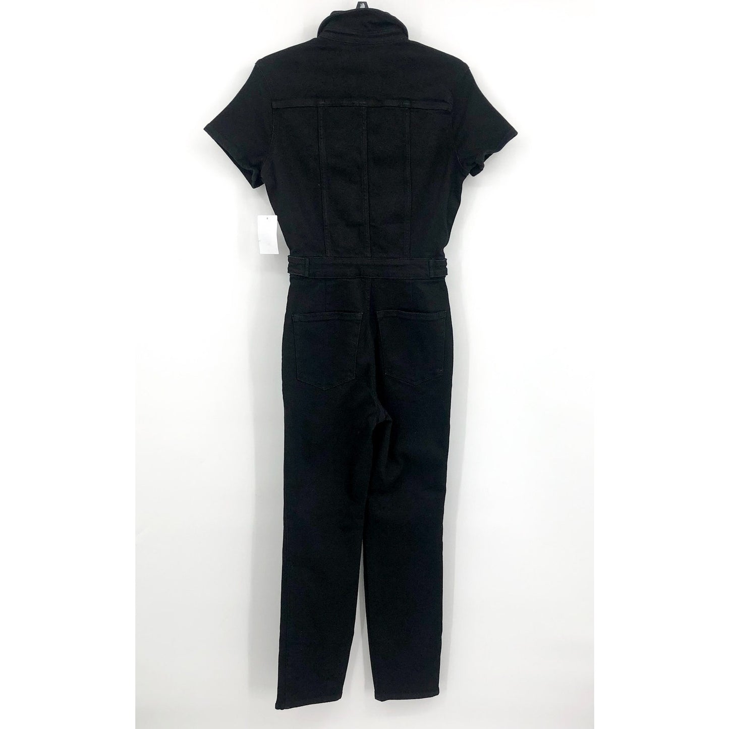 GOOD AMERICAN Women's Fit For Success Jumpsuit 1 Small Black Short Sleeve  NWT