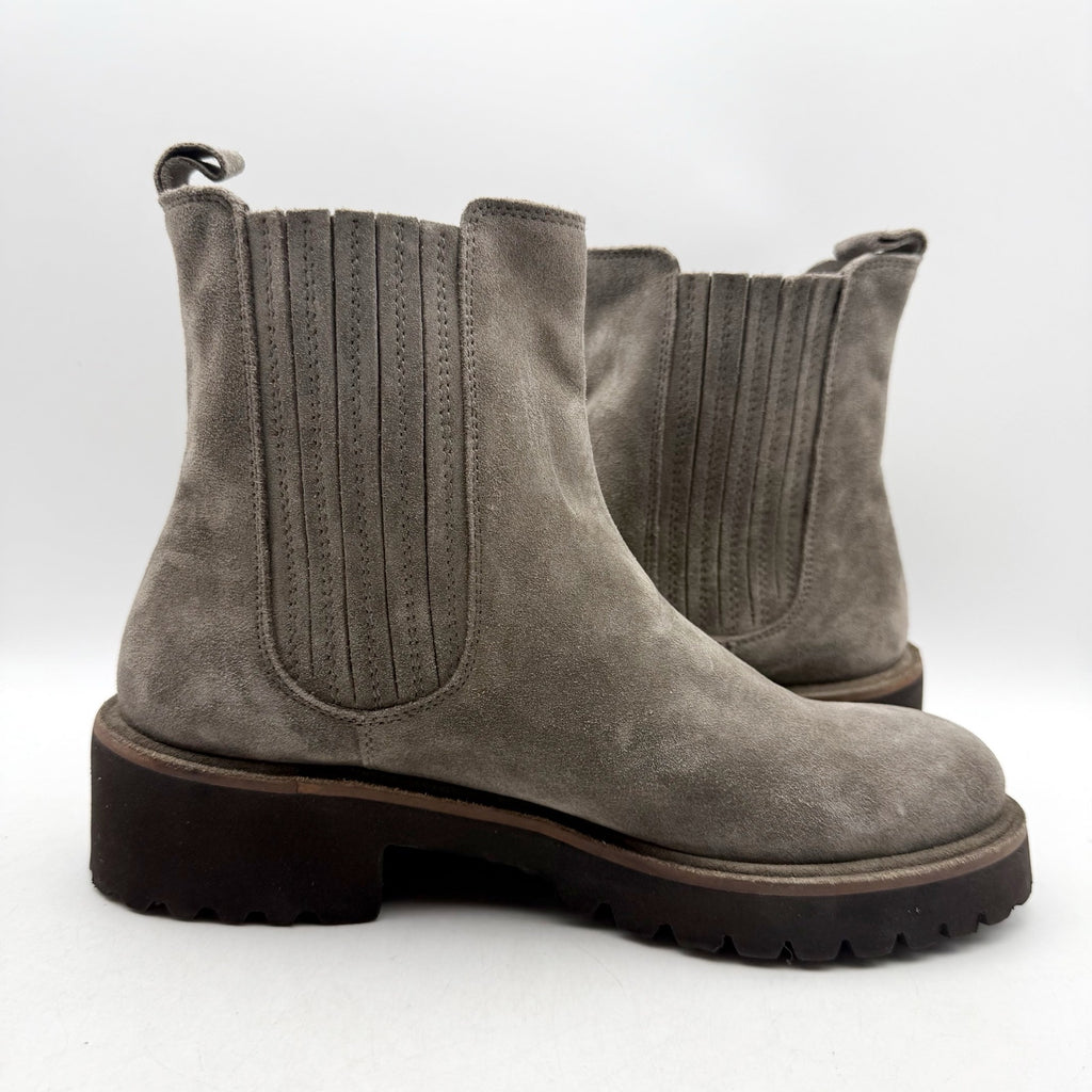 Seychelles Womens Cashew Chelsea Ankle Boots US 7.5 Grey Suede NWOB