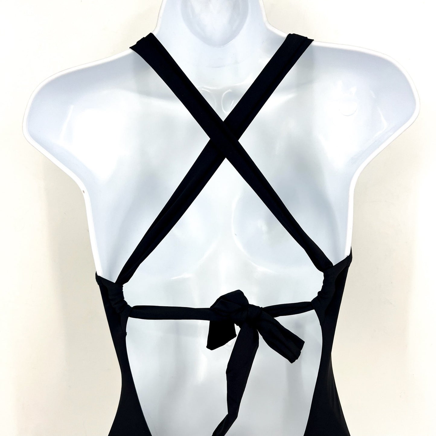 BECCA Women's Marble Canyon Ring One-Piece Swimsuit Small Black Cut Out NWT