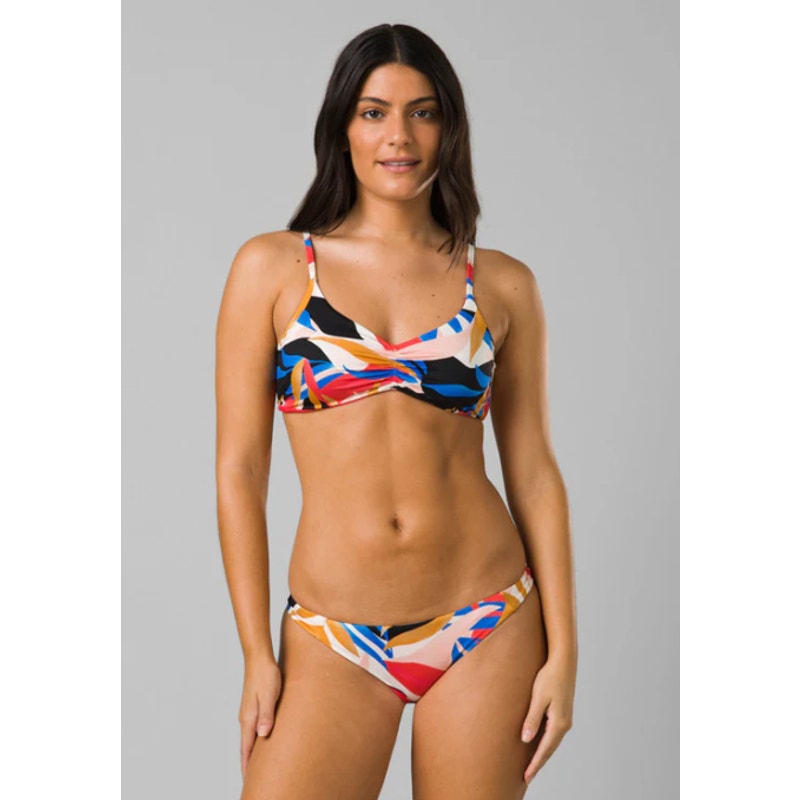 PRANA Women's Jess Reversible Bikini Top XS Pink Tropics Print Floral Swim NWT