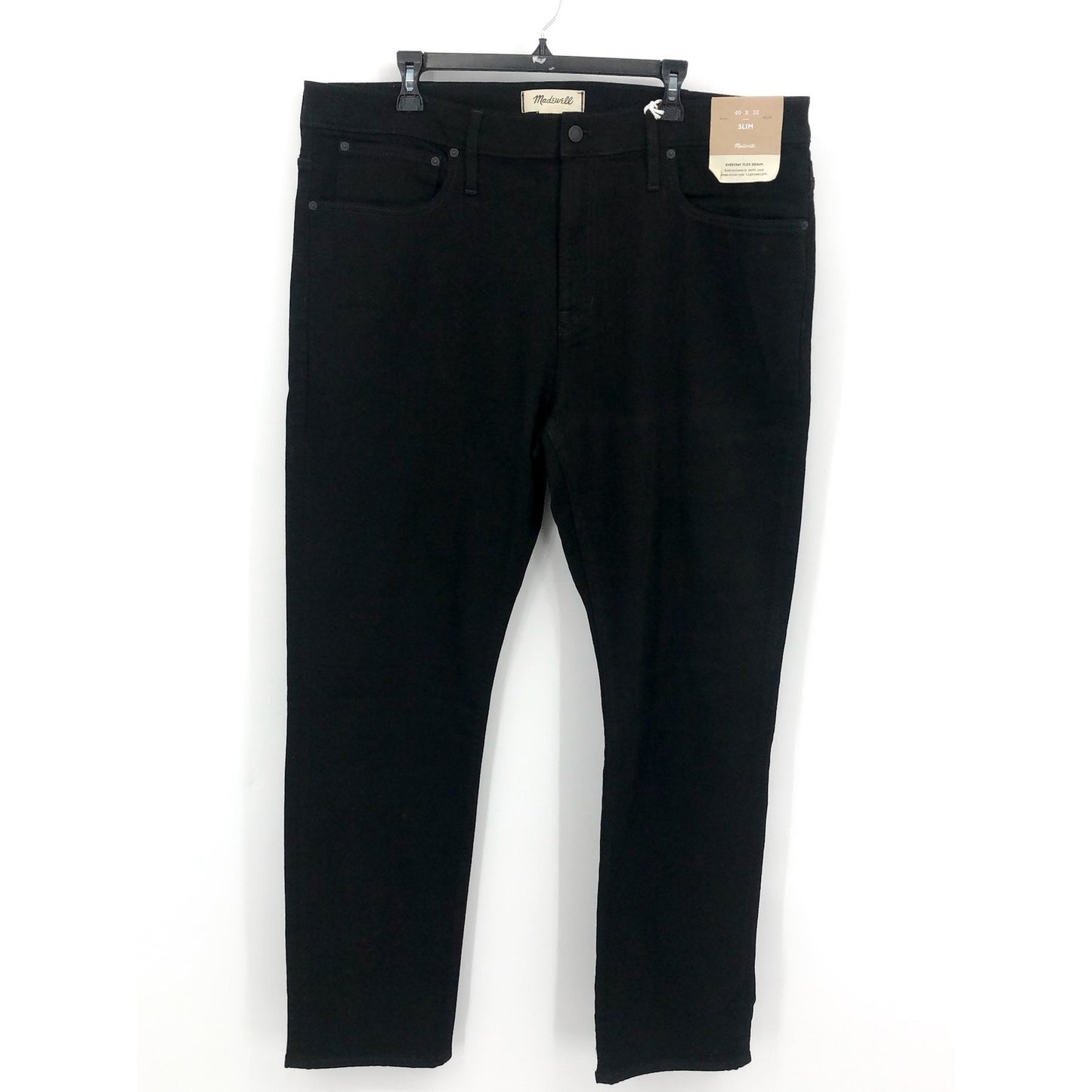 MADEWELL Men's Slim Jeans 38x30 Black Bainhart ND479 COOLMAX Denim NWT