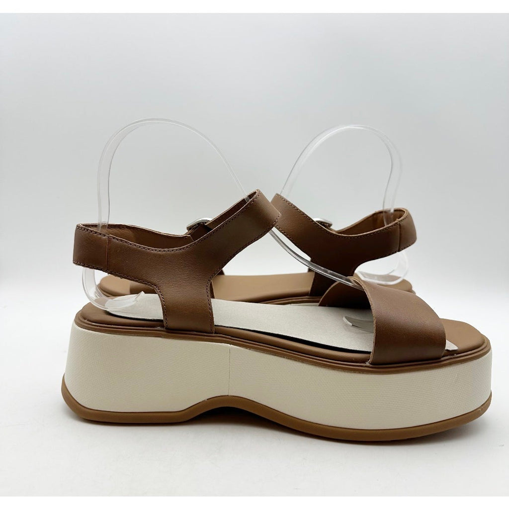 SOREL Womens Dayspring Platform Sandals Size 8.5 EU 39.5 Brown Leather NWOB