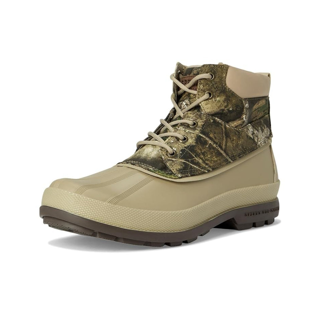 Sperry Mens Coldbay Chukka Realtree Duck Boots Size 8 M Green Tan Waterproof NIB