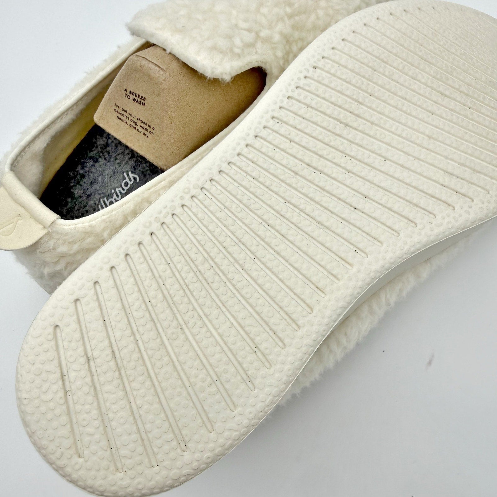 AllBirds Mens Wool Lounger Fluff Casual Sneakers US 9 White Slip On NIB