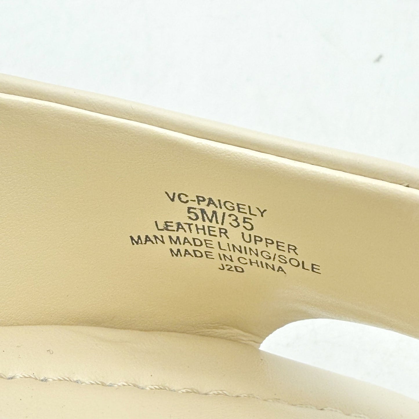 Vince Camuto Womens Paigely Mules US 5 M EU 35 Off White Leather Slip On NIB