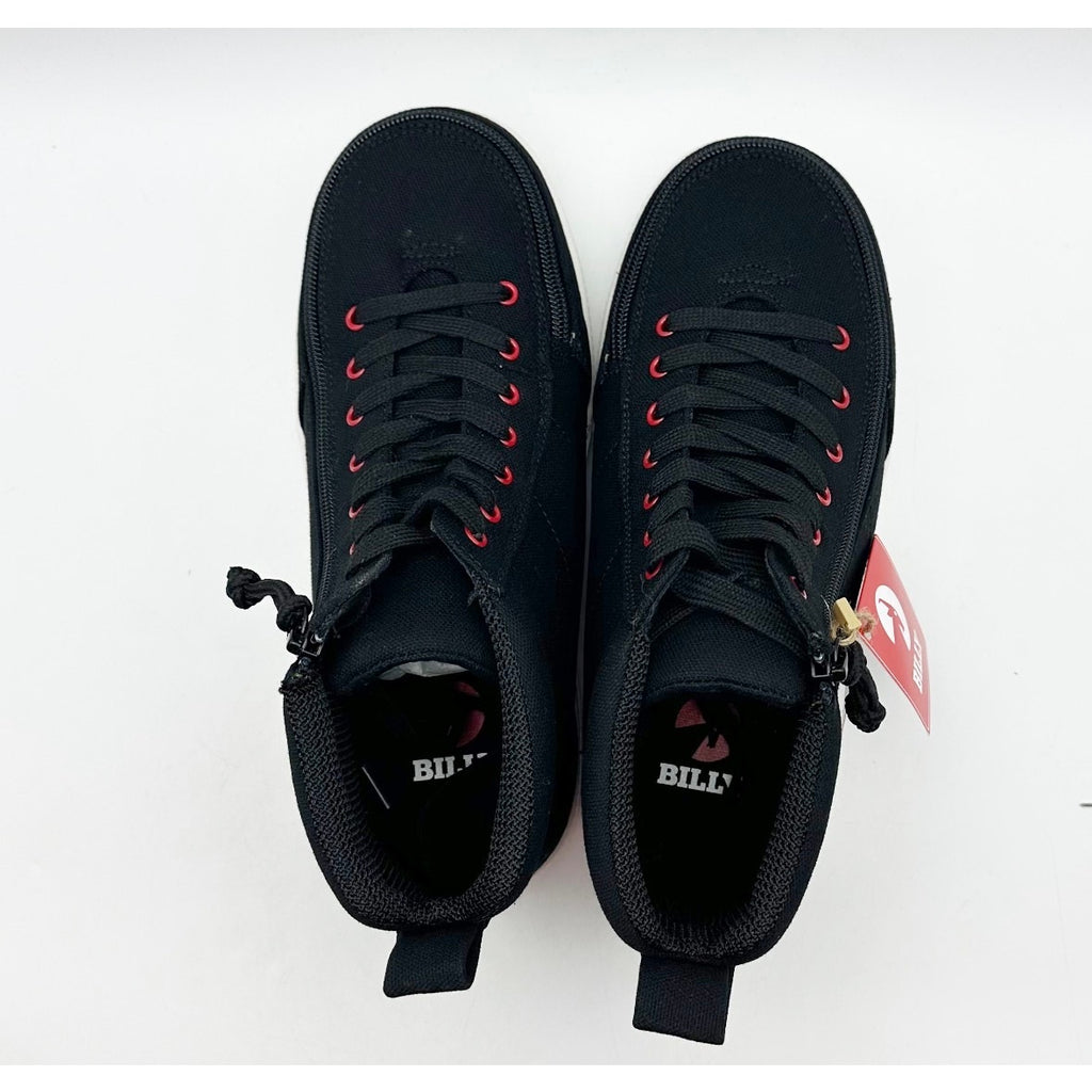 Billy Big Kids Classic DR High Sneaker Size 5 Wide EU 37 Black Red Light Up NIB