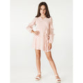 BARDOT JUNIOR Girls Mimi Dobby Dress Size 14 Pink Potpourri Lace Ruffle NWT