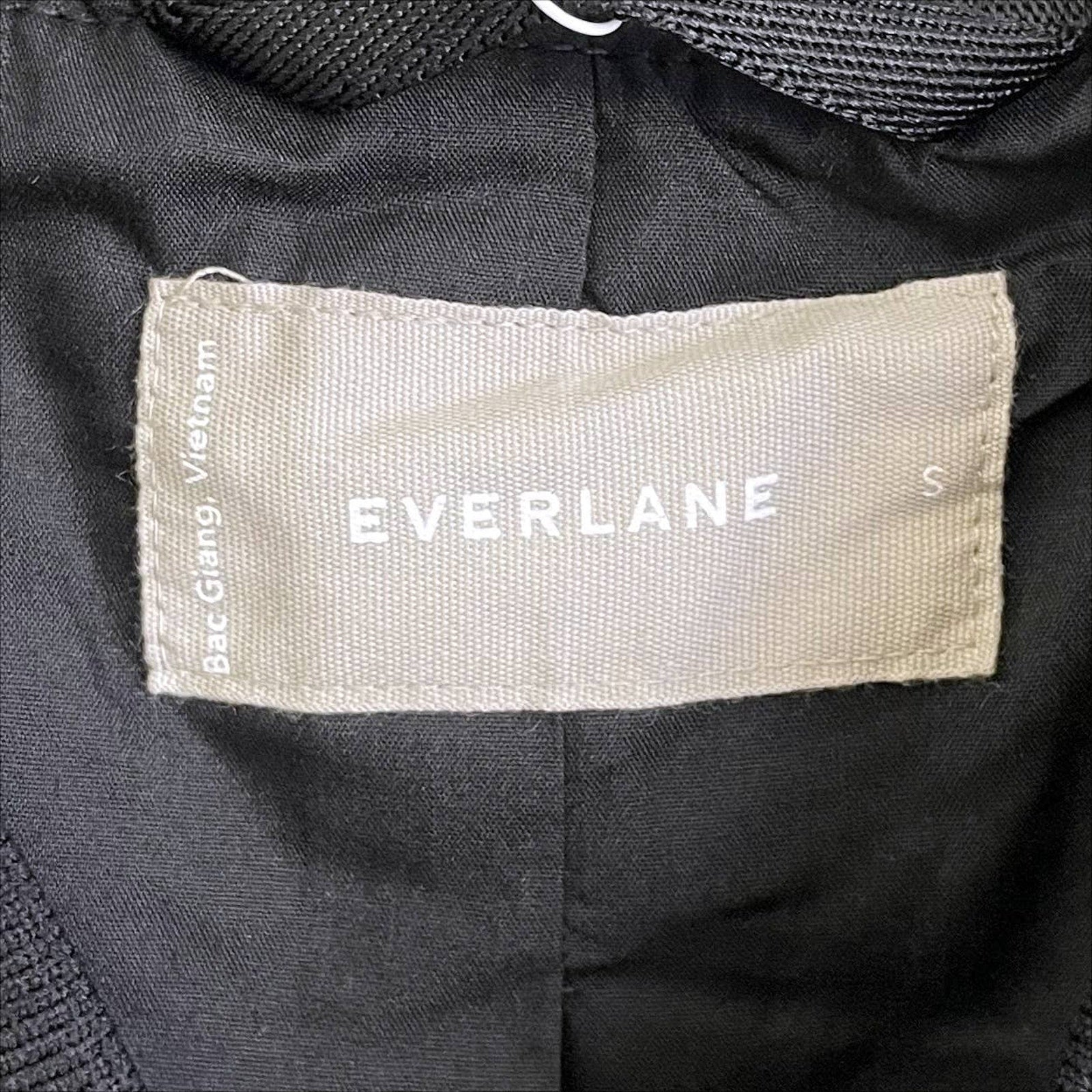 Everlane Womens Cotton Bomber Jacket Small Black NWT
