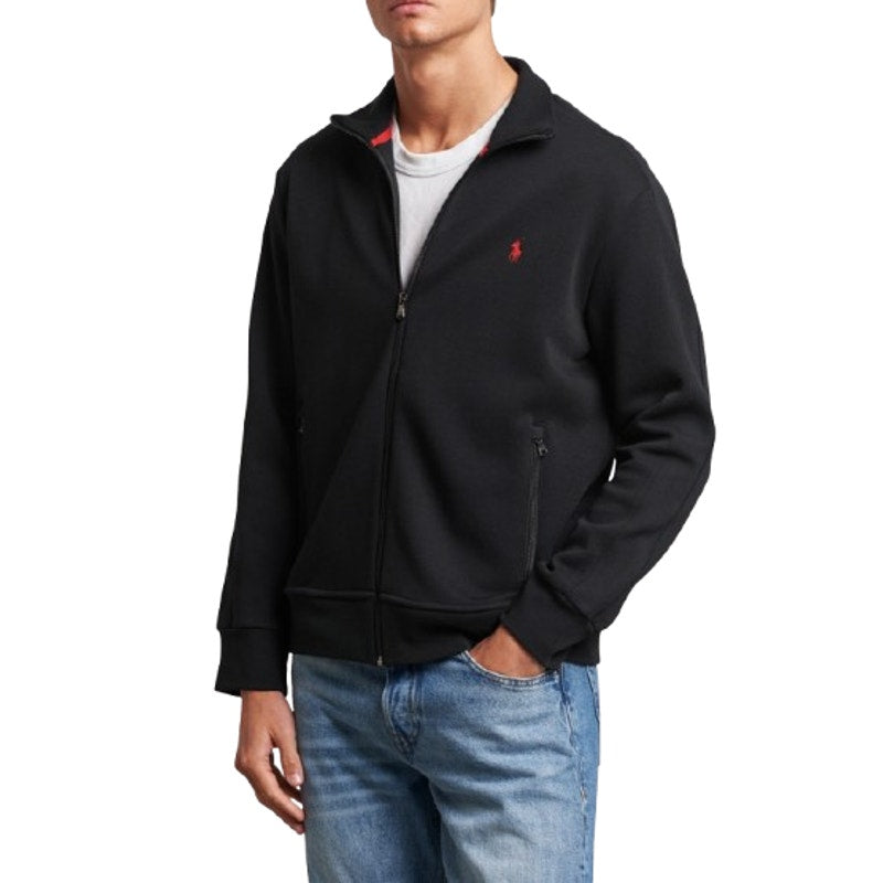 POLO RALPH LAUREN Men's Double-Knit Full Zip Track Jacket Small Polo Black NWT