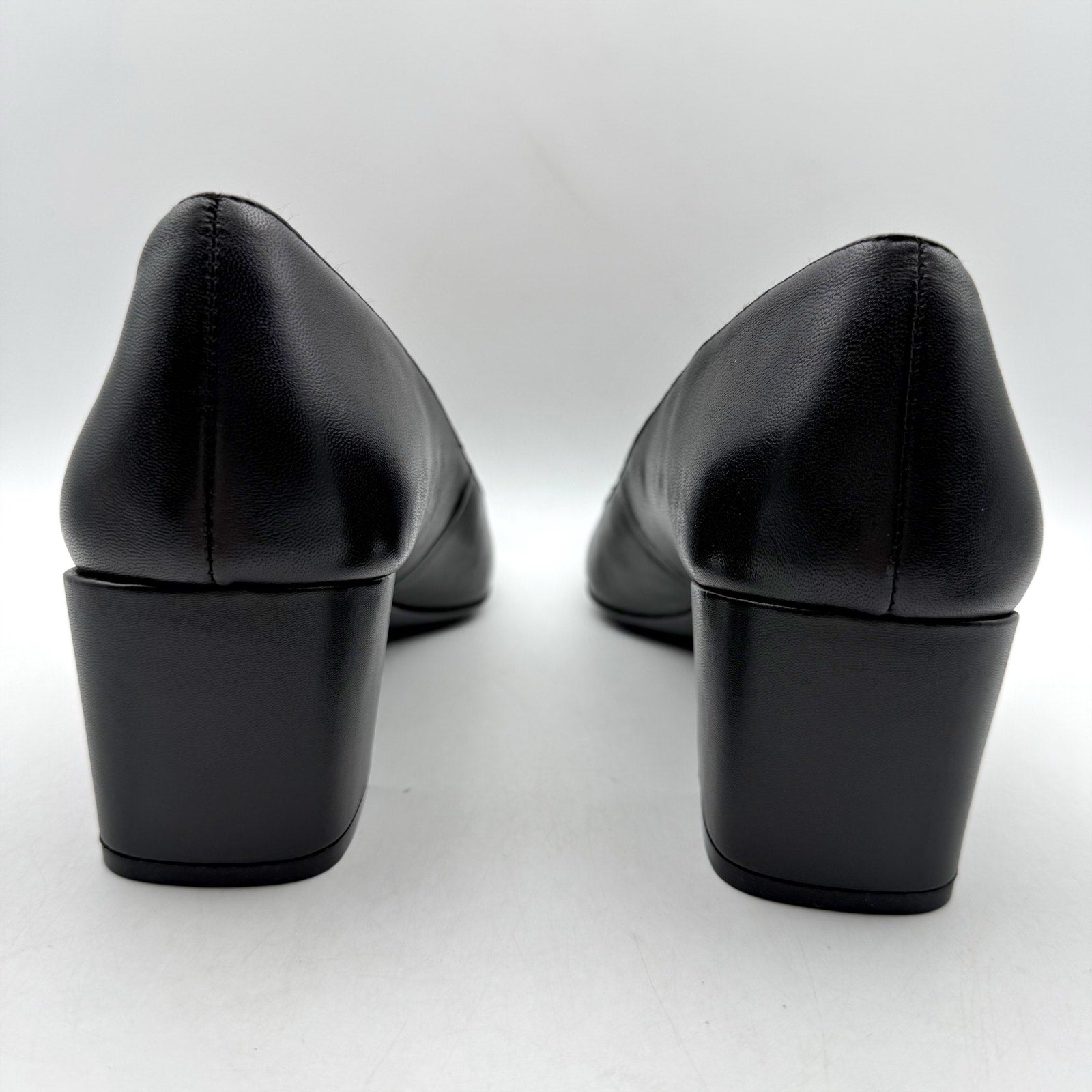 Naturalizer Womens Karina Pumps Size 7.5 Wide EU 38 Black Leather Heels NIB
