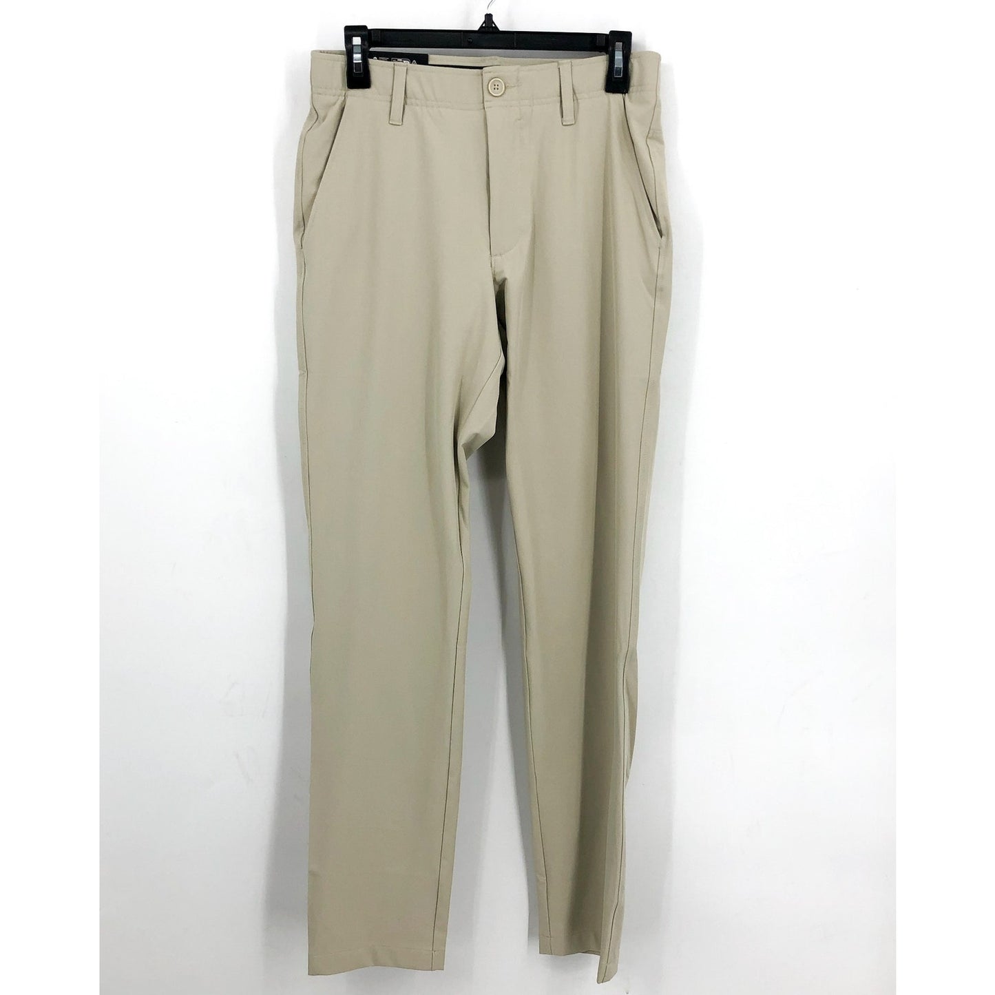 UNDER ARMOUR Mens Drive Tapered Fit Golf Pants 30x32 Tan Khaki Flat Front NWT