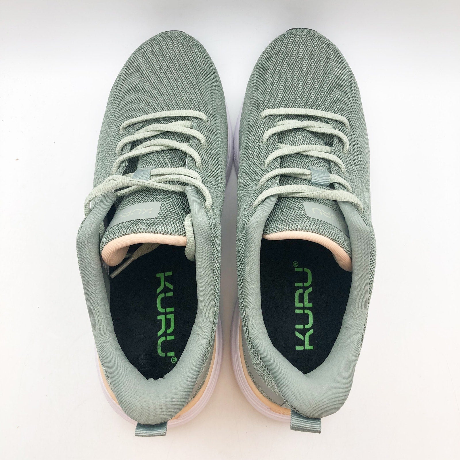 KURU Womens Flex Via Sneakers Size 11 Green Haze Light Apricot Athletic Shoe NIB