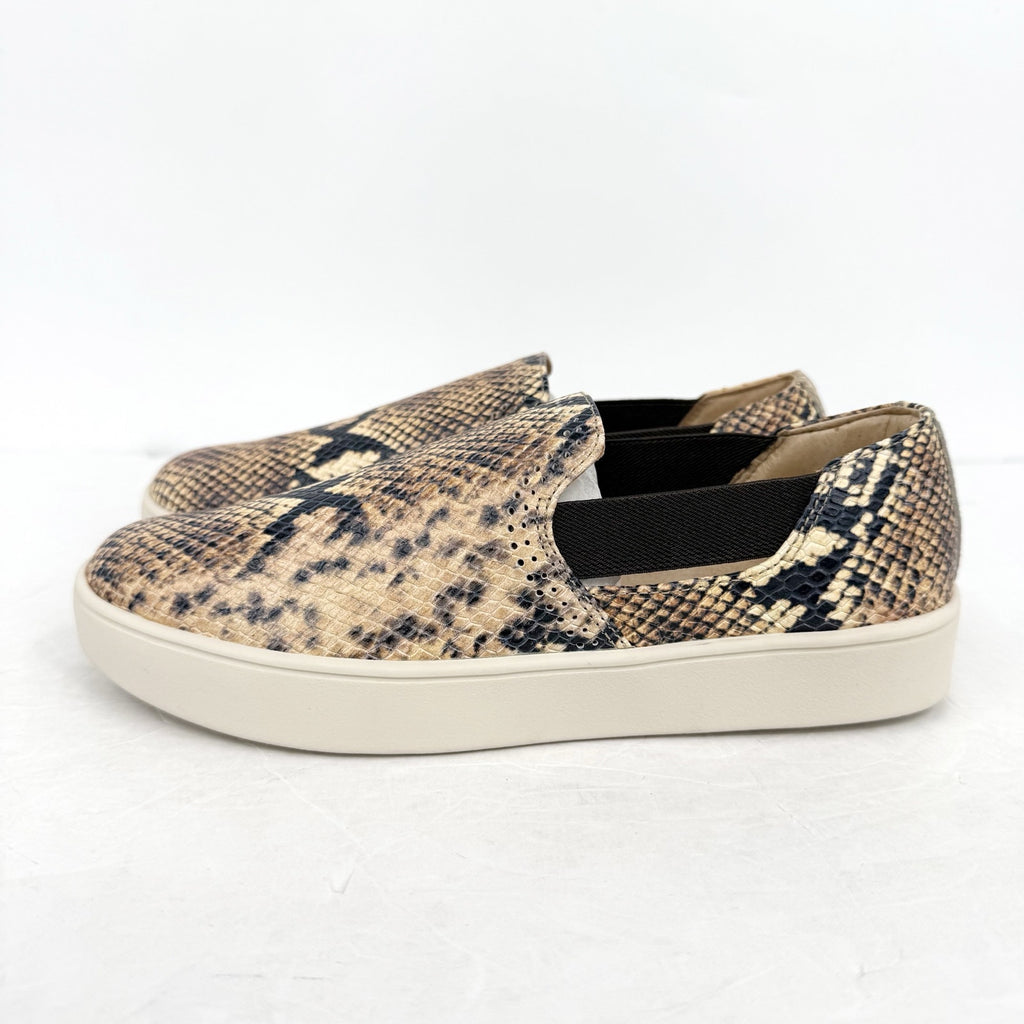 Spenco Womens Parker Low Sneakers US 7.5 M EU 38 Snake Tan Black Slip In NIB