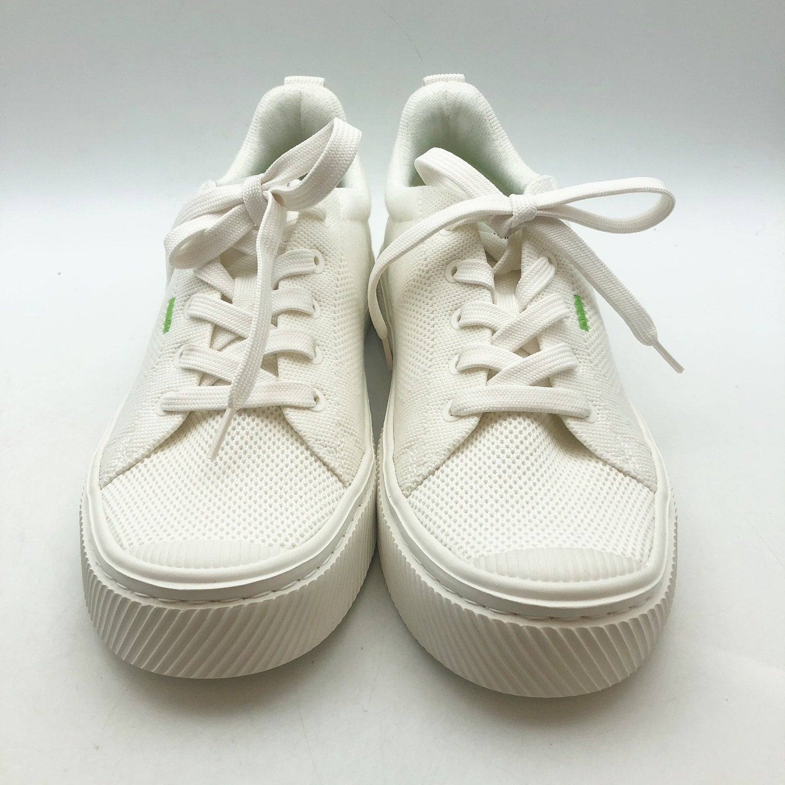 Cariuma IBI Low Sneakers Womens 10.5 Mens 9 Off White Bamboo Knit Casual NIB