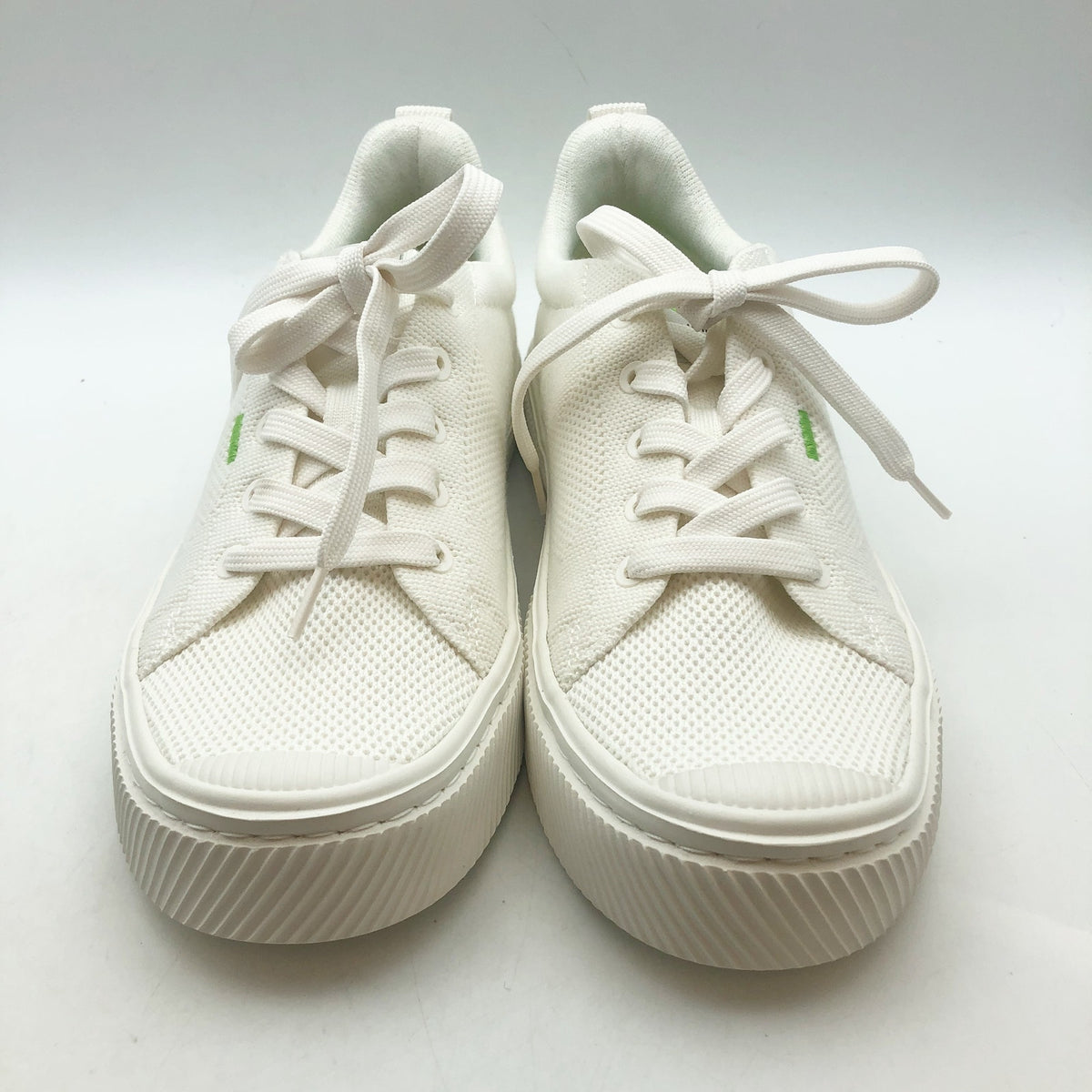 Cariuma IBI Low Sneakers Womens 10.5 Mens 9 Off White Bamboo Knit Casual NIB