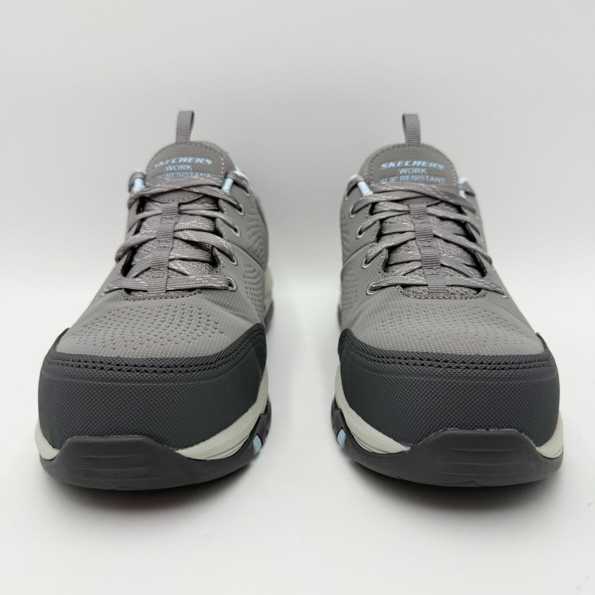 Skechers Womens Trego Astallet Work Shoes Size 7.5 Grey Comp Toe SR Sneakers NIB