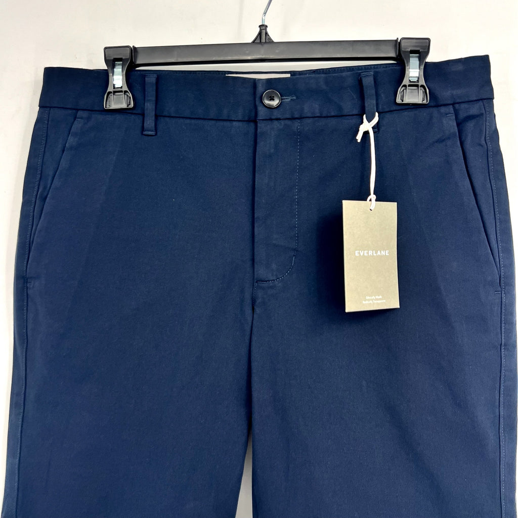 EVERLANE Men's The 9" Performance Chino Shorts Size 31 Navy Blue Slim-Fit NWT