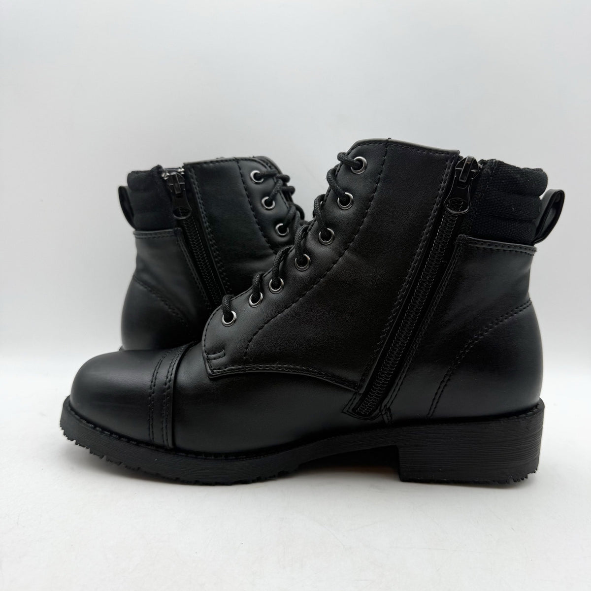 LaForst Womens Combat Ankle Boots US 8 US 38 Black Slip Resistant NWOB
