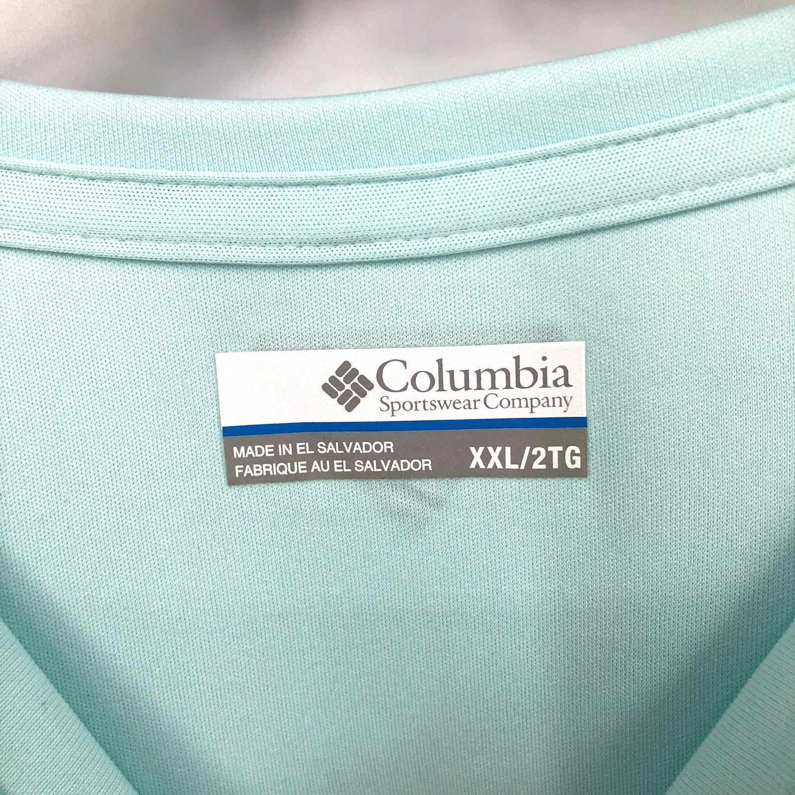 COLUMBIA PFG Tidal Tee II Shirt XXL Blue Turquoise Icy Morning Long Sleeve NWT