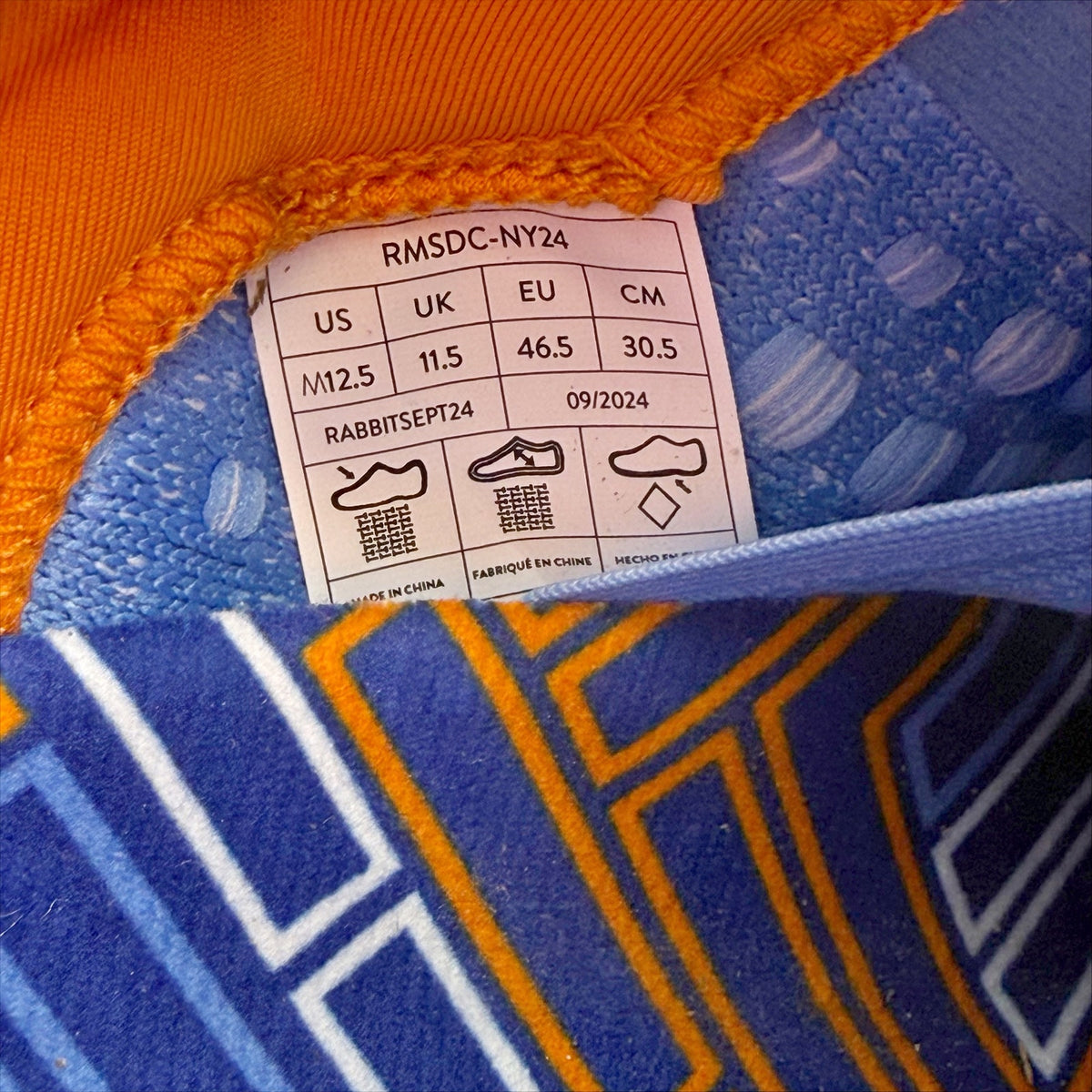 Rabbit Mens Dream Chaser Running Size Size 12.5 M Blue Orange Athletic NIB