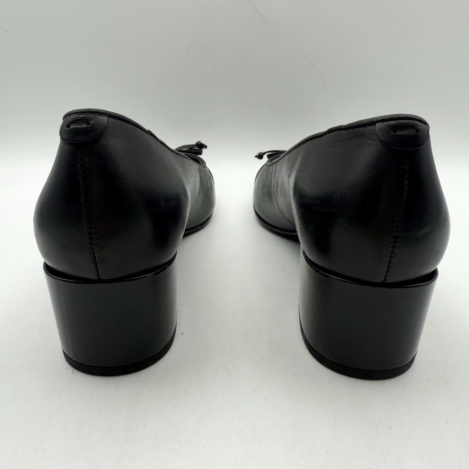 Bernardo Womens Marisol Cap-Toe Pump US 8.5 M Black Leather NWOB
