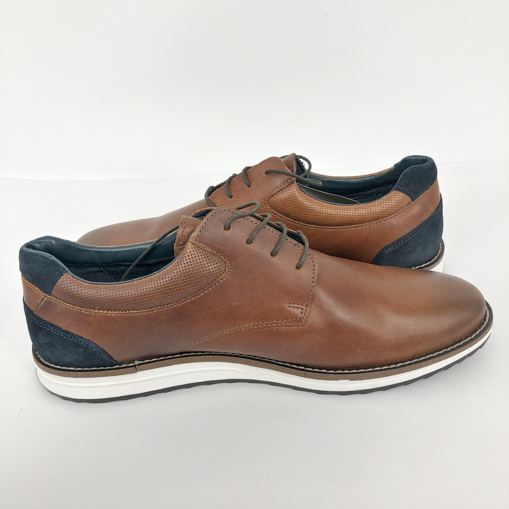 HAWKER RYE Men's Maverick Oxford Shoes 12 Brown Lace Up Leather Stitchfix NWOB