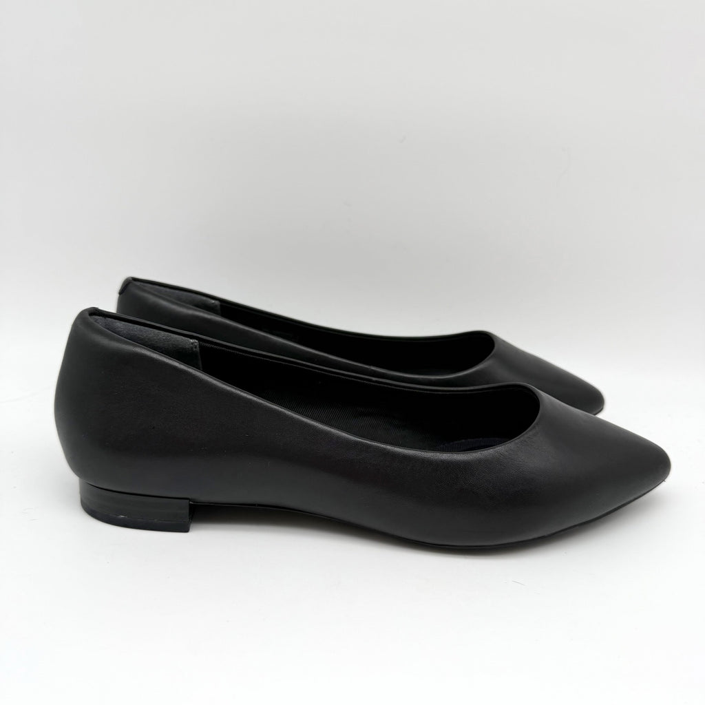 Rockport Womens Total Motion Adelyn Ballet Flats US 6.5 Wide Black Leather NIB