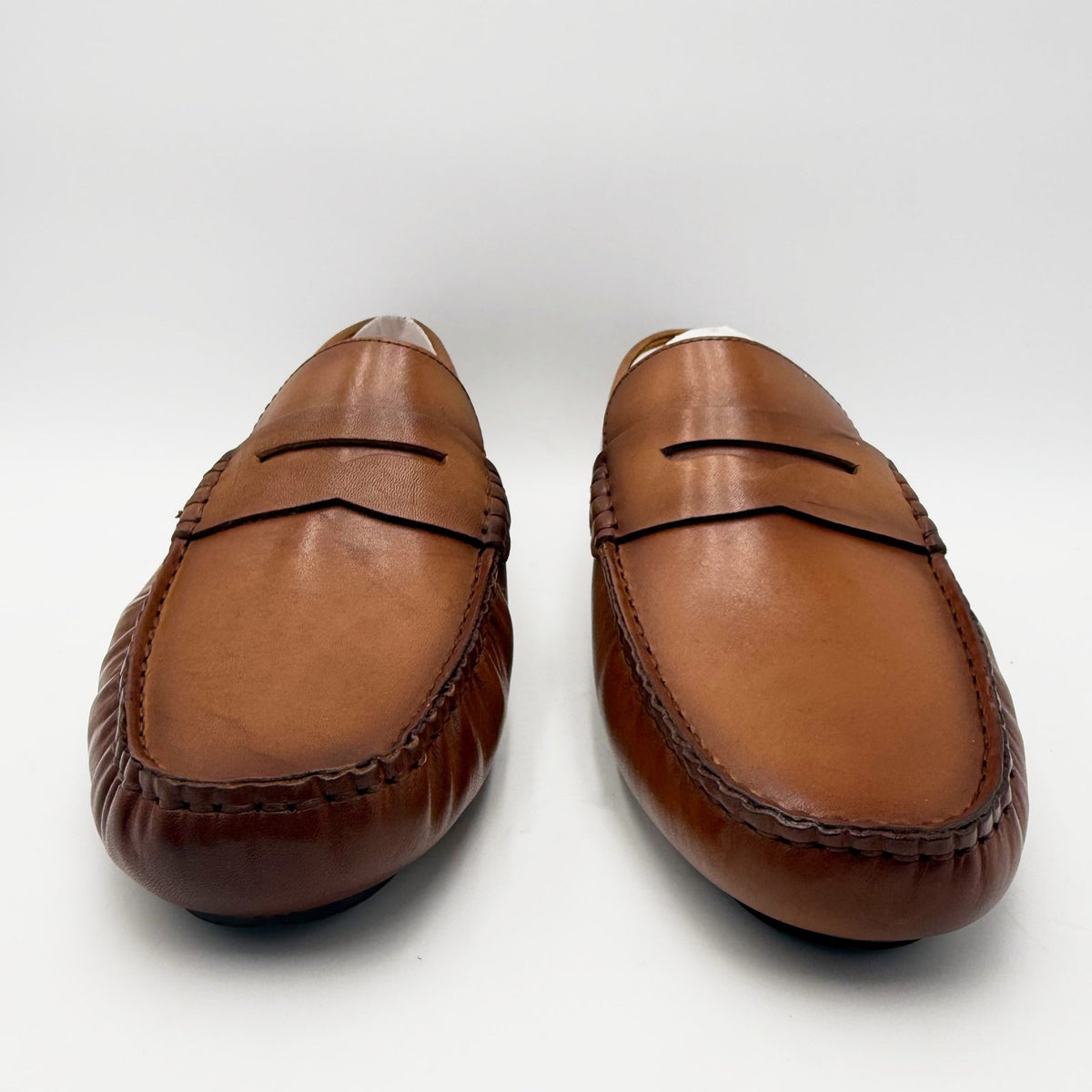 Vince Camuto Mens Vitzroy Driver Loafers Size 9.5 EU 42.5 Brown Tan Leather NIB