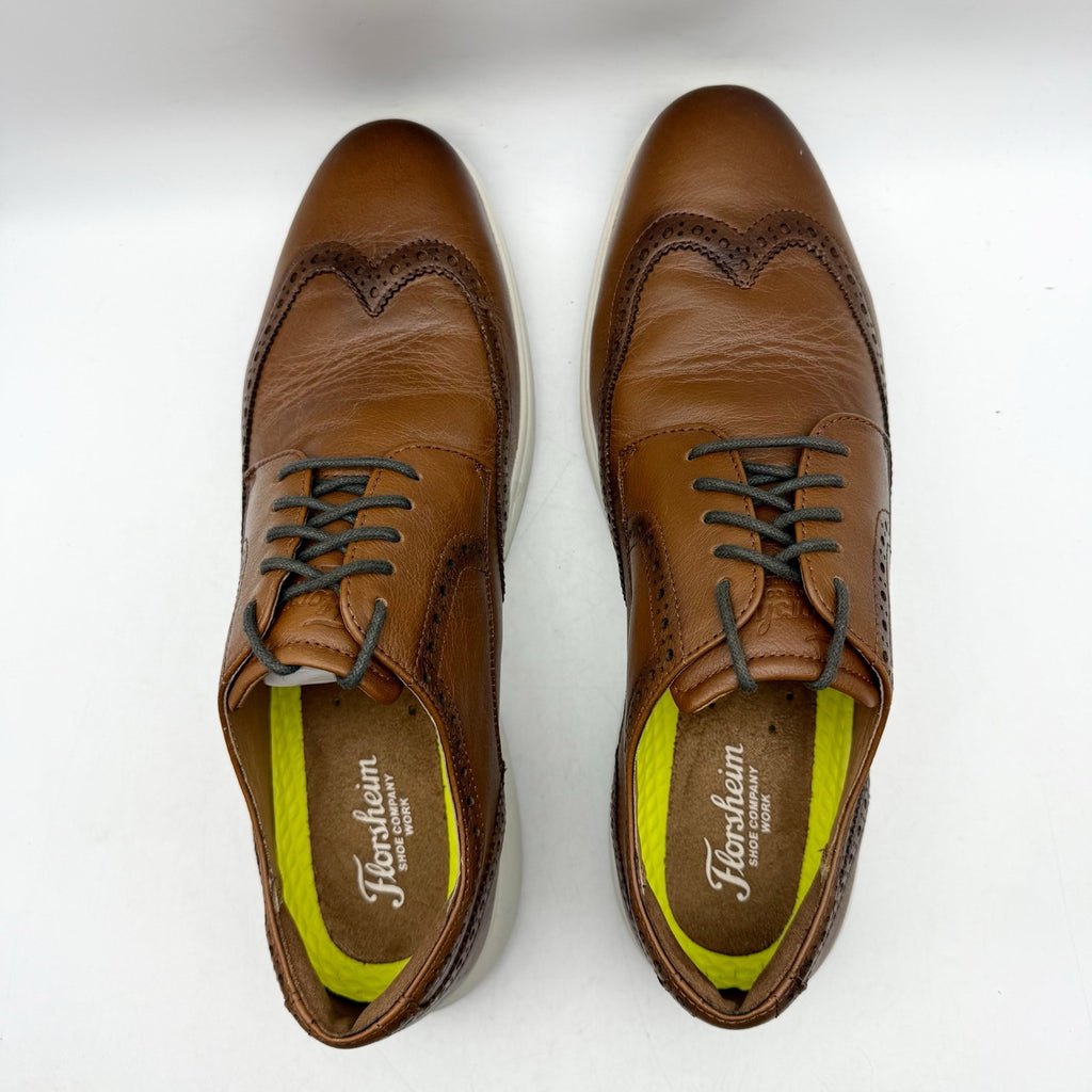 Florsheim Mens Flair Steel Toe Work Oxford Shoes US 10 M Brown Leather NWOB