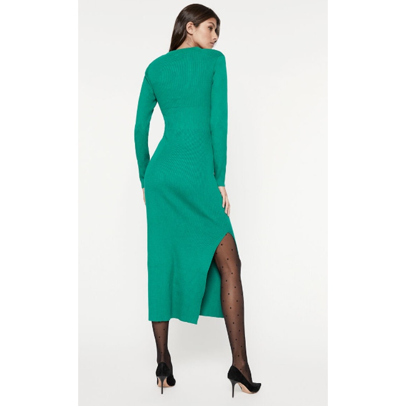 BARDOT Women's Collared Knit Dress Small US 4 Bright Green Long Sleeve NWT