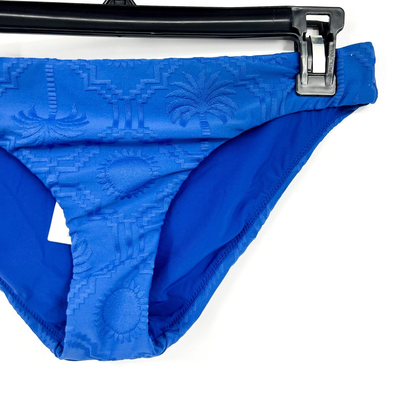 SEAFOLLY Women's Oasis Hipster Bikini Bottom Size 10 Ultramarine Textured NWT