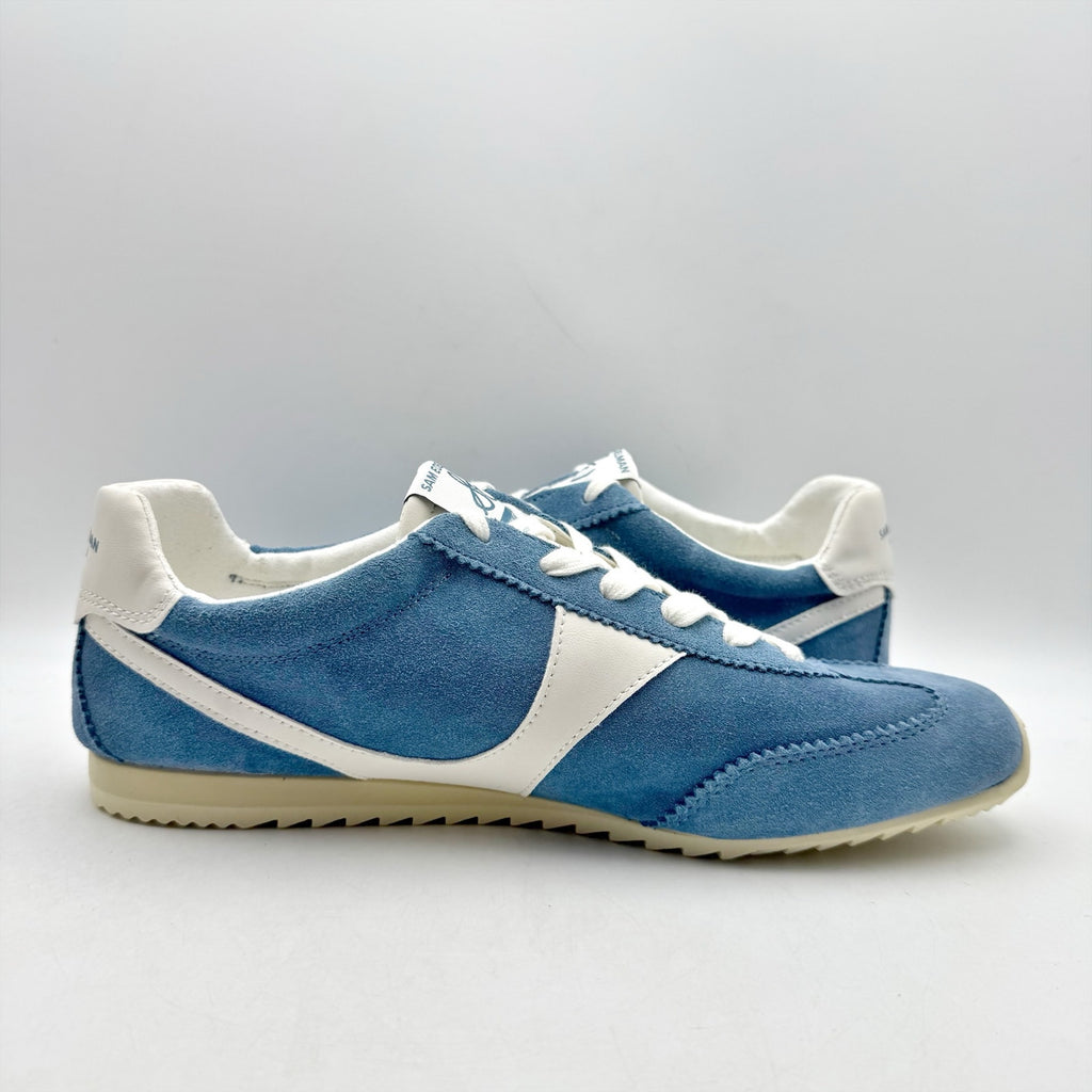 Sam Edelman Womens Isa Casual Sneaker US 11 Blue Suede Signature Collection NWOB
