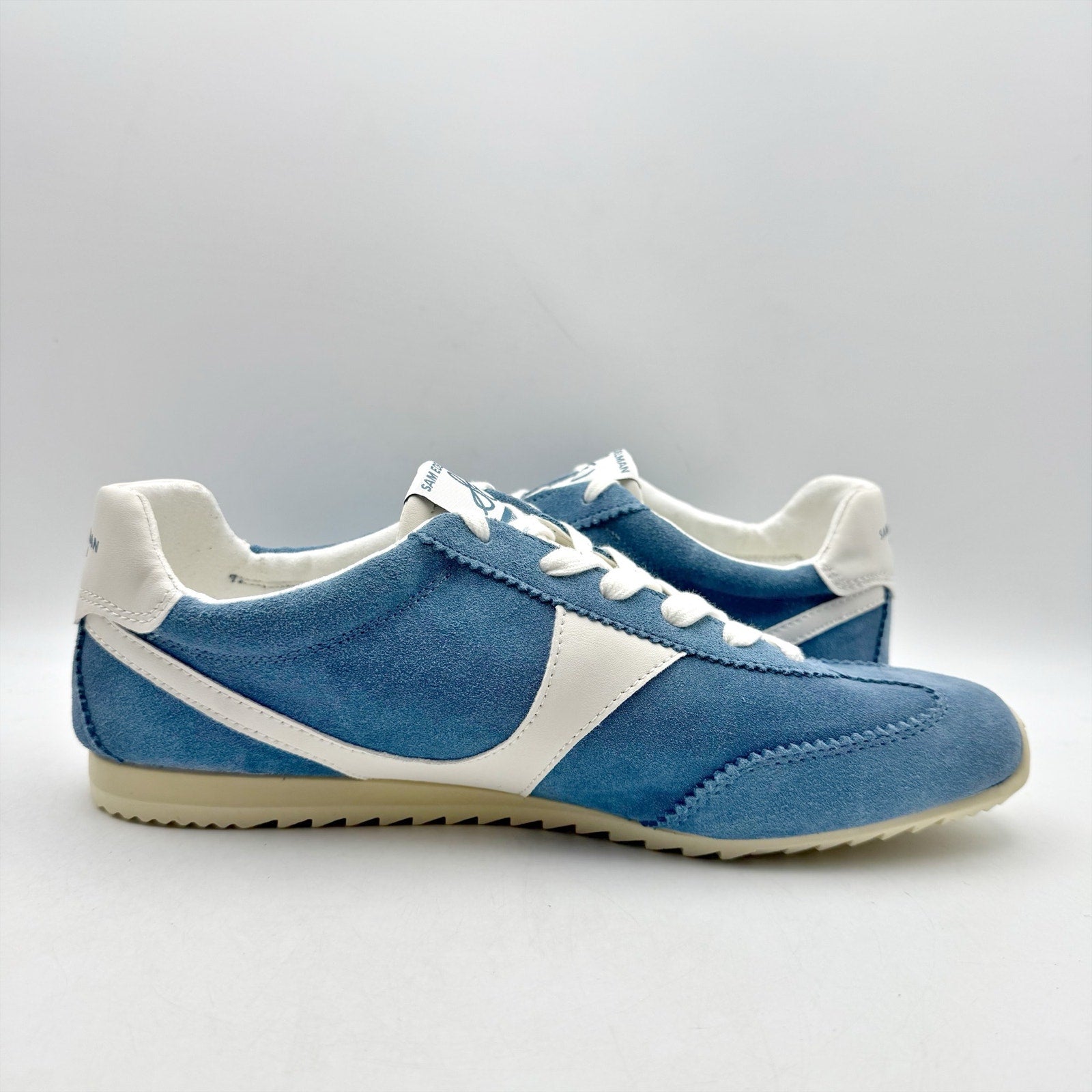 Sam Edelman Womens Isa Casual Sneaker US 11 Blue Suede Signature Collection NWOB