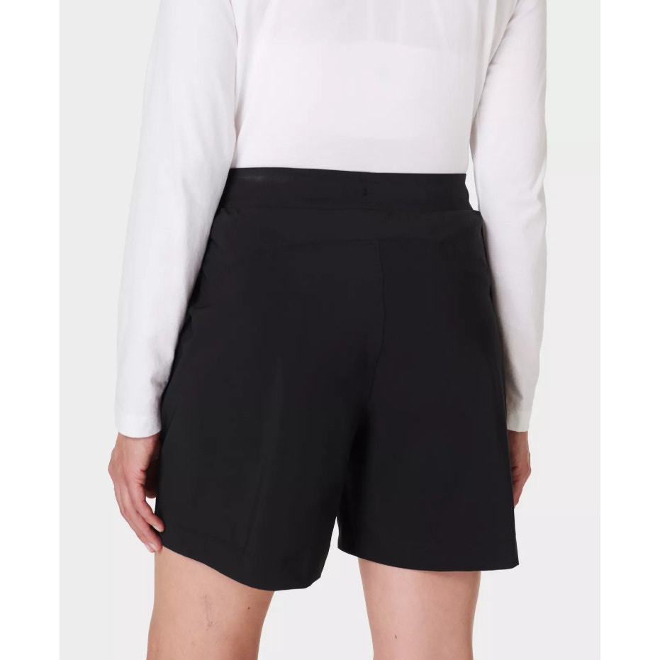 SWEATY BETTY Women's Explorer 5.5" Shorts Size 6 Black Drawcord NWT