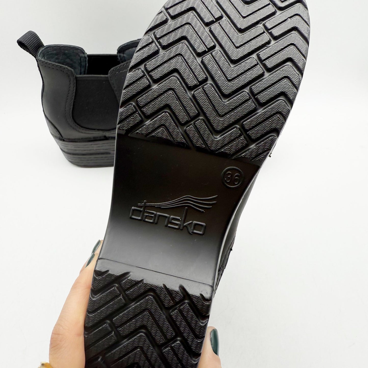 Dansko Womens Frankie Bootie EU Size 36 US 5.5-6 Black Leather Ankle Slip On NIB