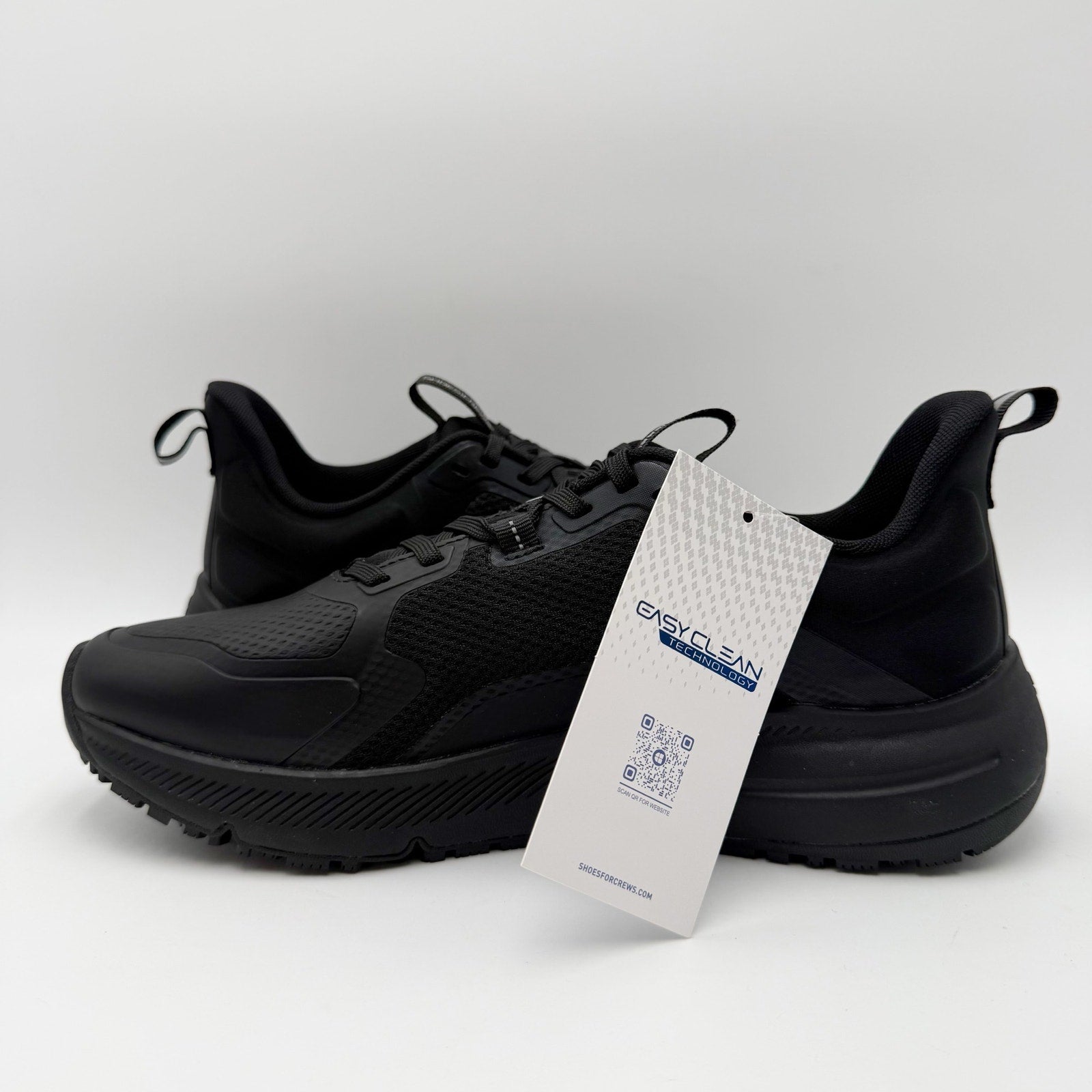 Shoes for Crews Mens Crossing Work Shoe US 7.5 Wide Black SR Water Resistant NIB