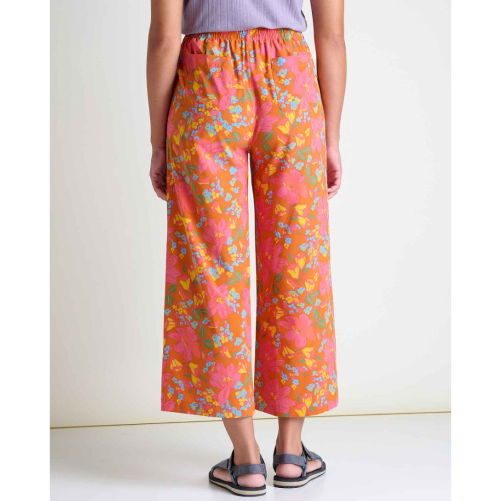 TOAD & CO. Women's Sunkissed Wide Leg Pants Small Orange Persimmon Tulip NWT
