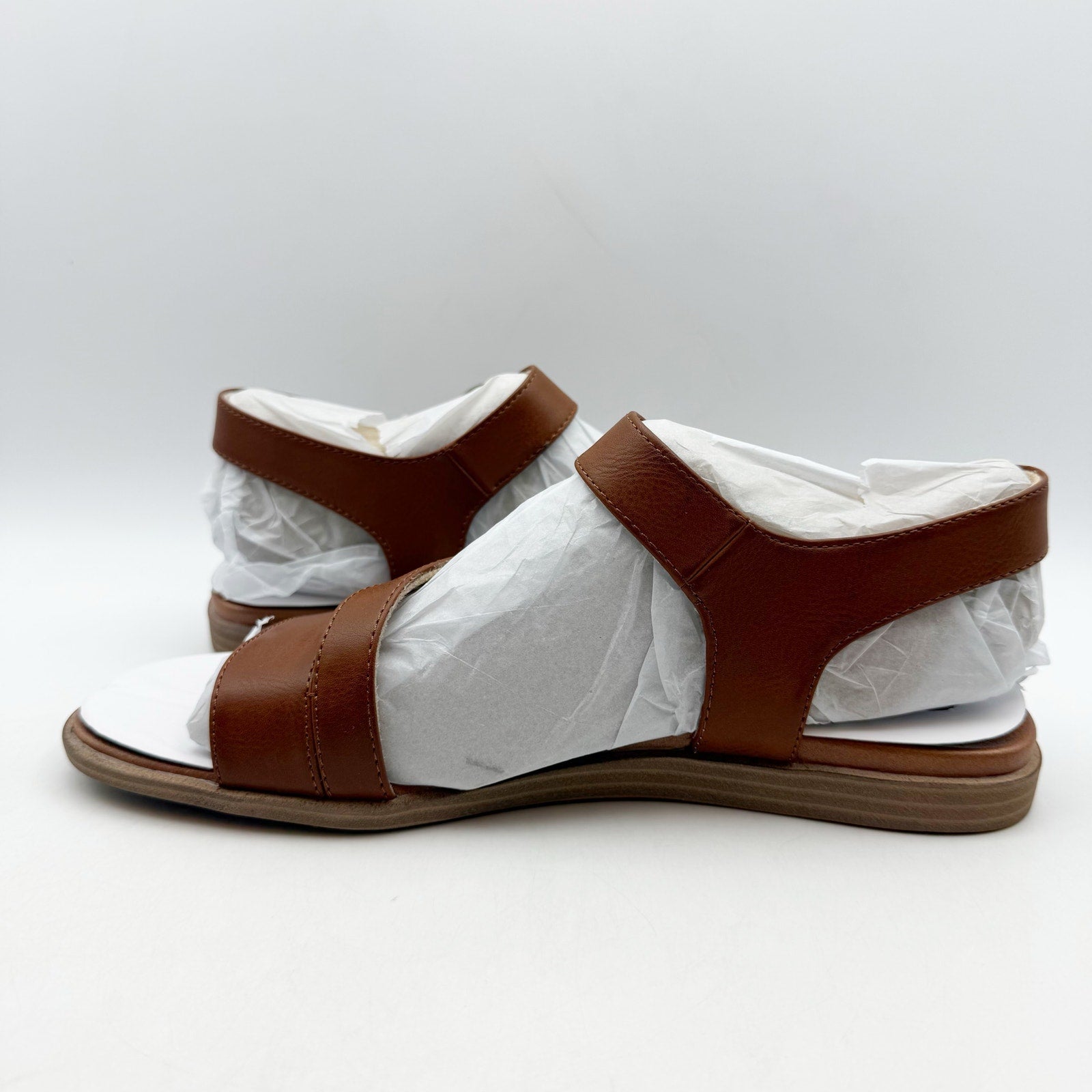 SOUL Naturalizer Womens Jayvee Sandals US 9.5 Wide Brown Vegan Leather NIB