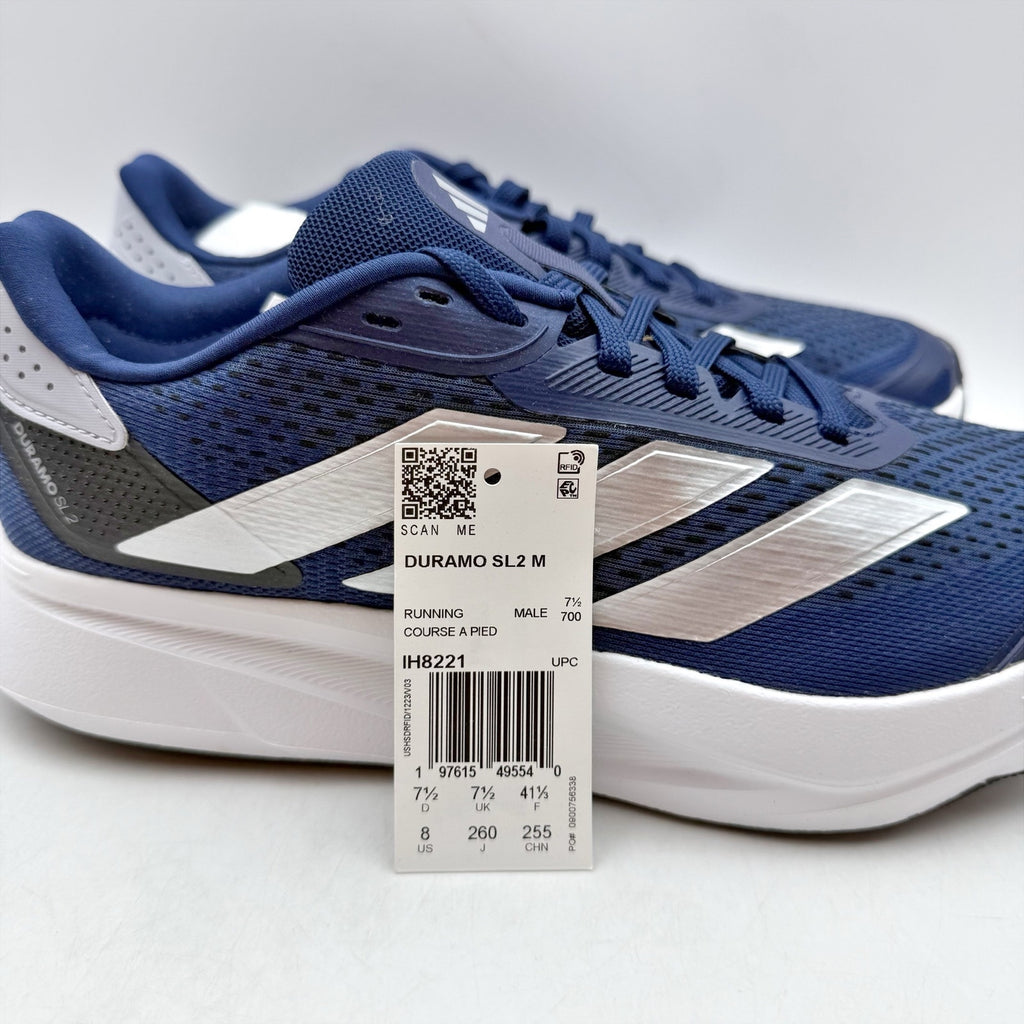 Adidas Mens Duramo SL 2.0 Running Sneakers SIZE 8 Dark Blue Athletic NIB