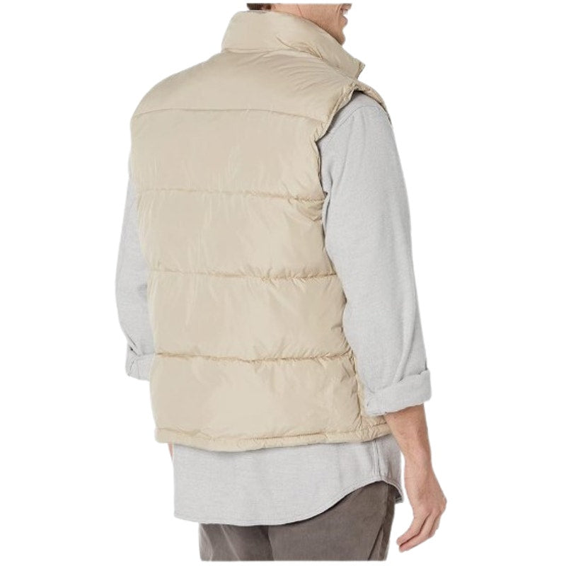 U.S. POLO ASSN. Men's Solid Signature Puffer Vest Large Thompson Khaki NWT