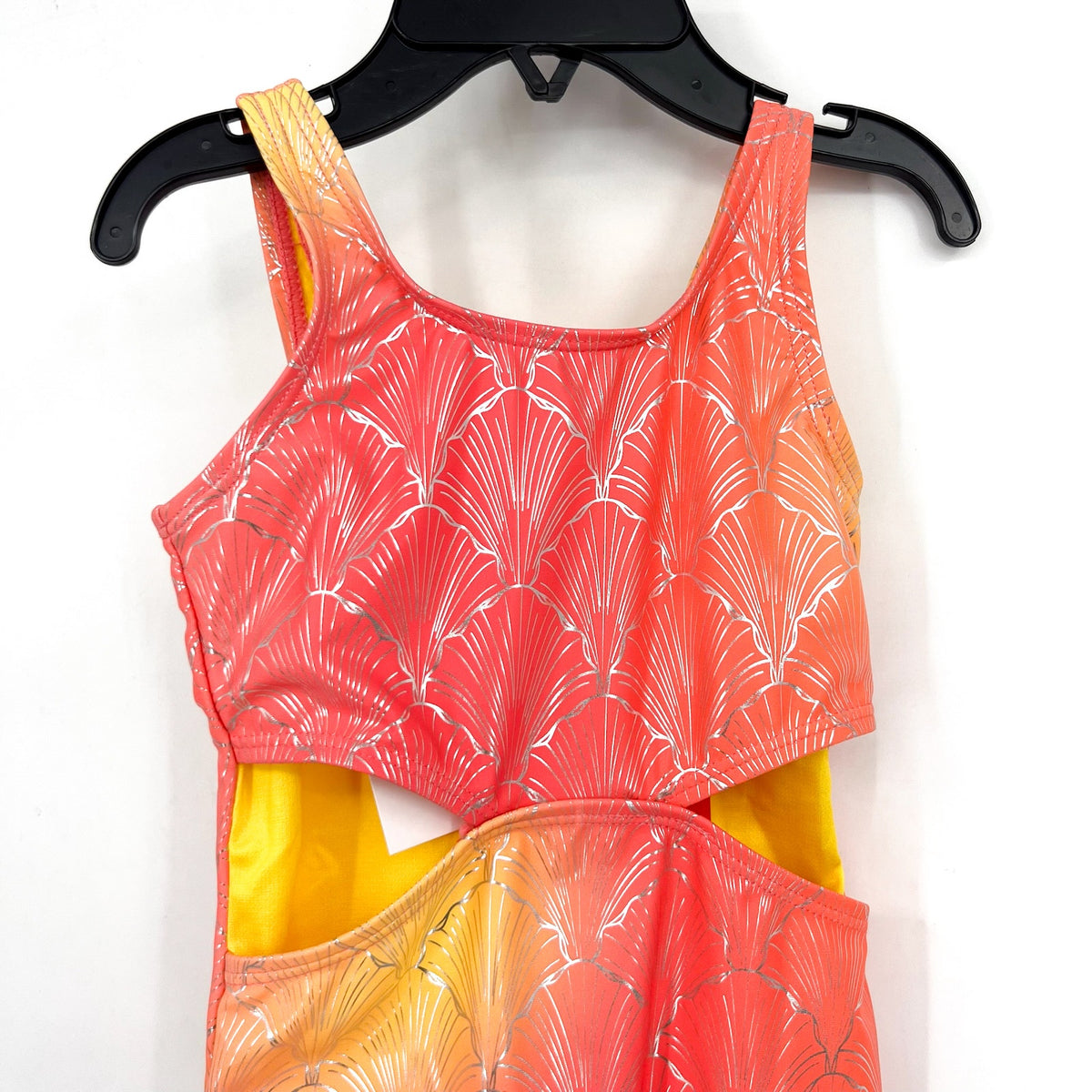 APPAMAN Girl's Erika One Piece Swimsuit 4T Seashells Pink Orange UPF NWT