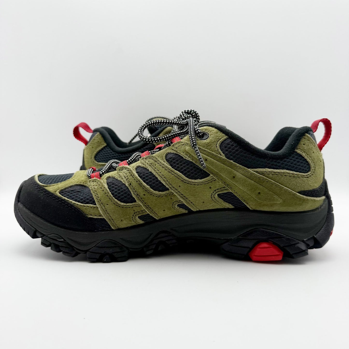 Merrell Mens Moab 3 Hiking Sneakers US 10 Green Black Suede Leather NIB