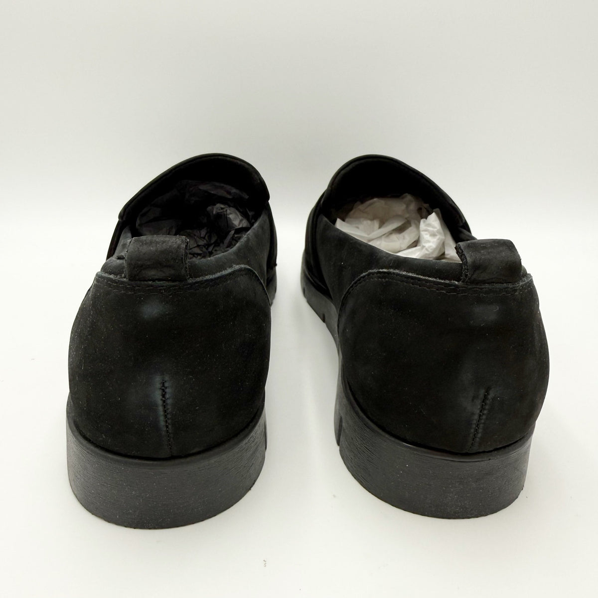 Rockport Womens Ramone Loafers Size 10.5 Wide Black Suede Leather NWOB